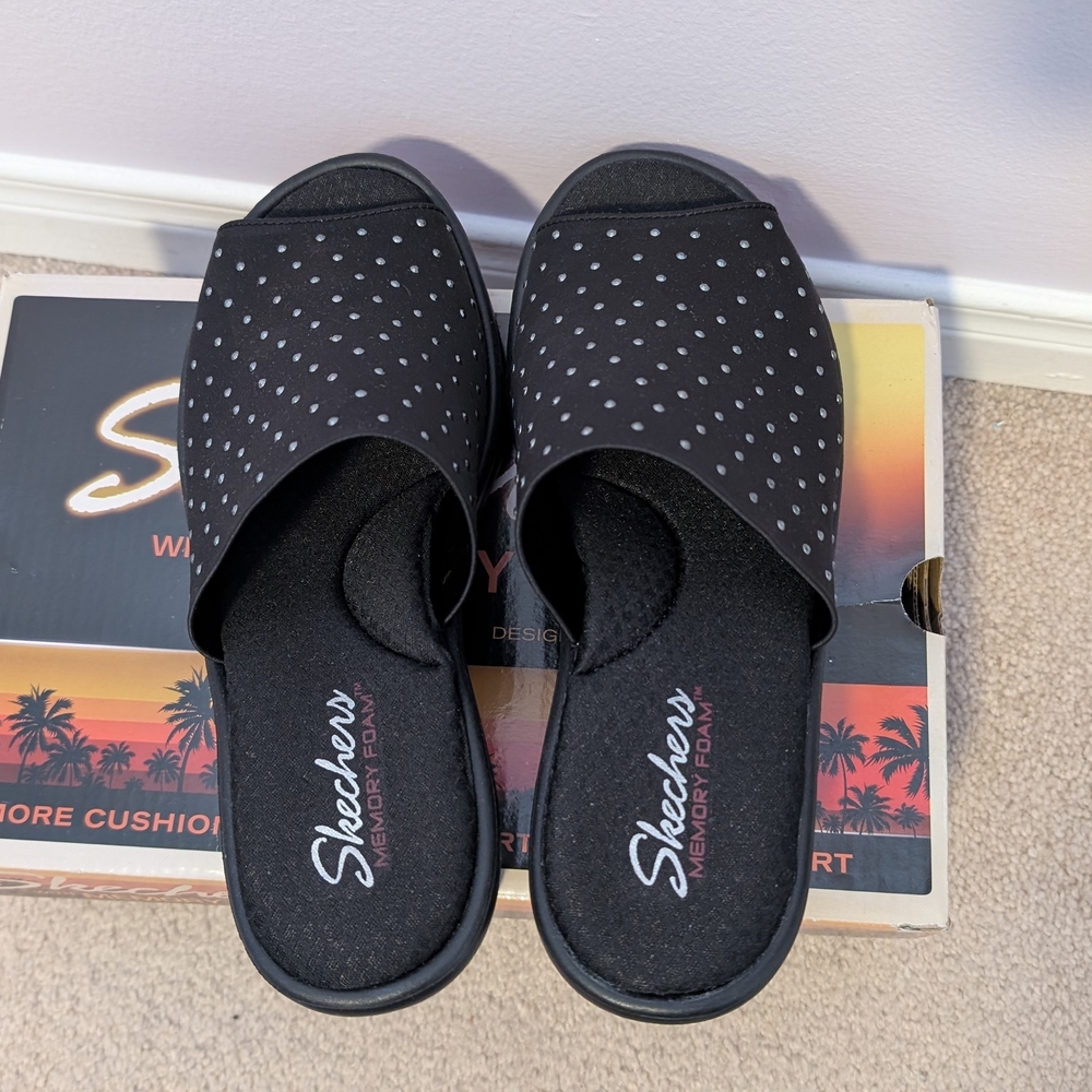 Skechers Women's Wedge Sandals Rumblers - Picture 4 of 9